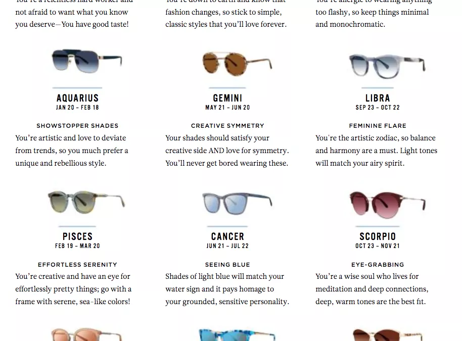 Empire Optical’s Eyeglasses Horoscope: Find Your Style in the Stars